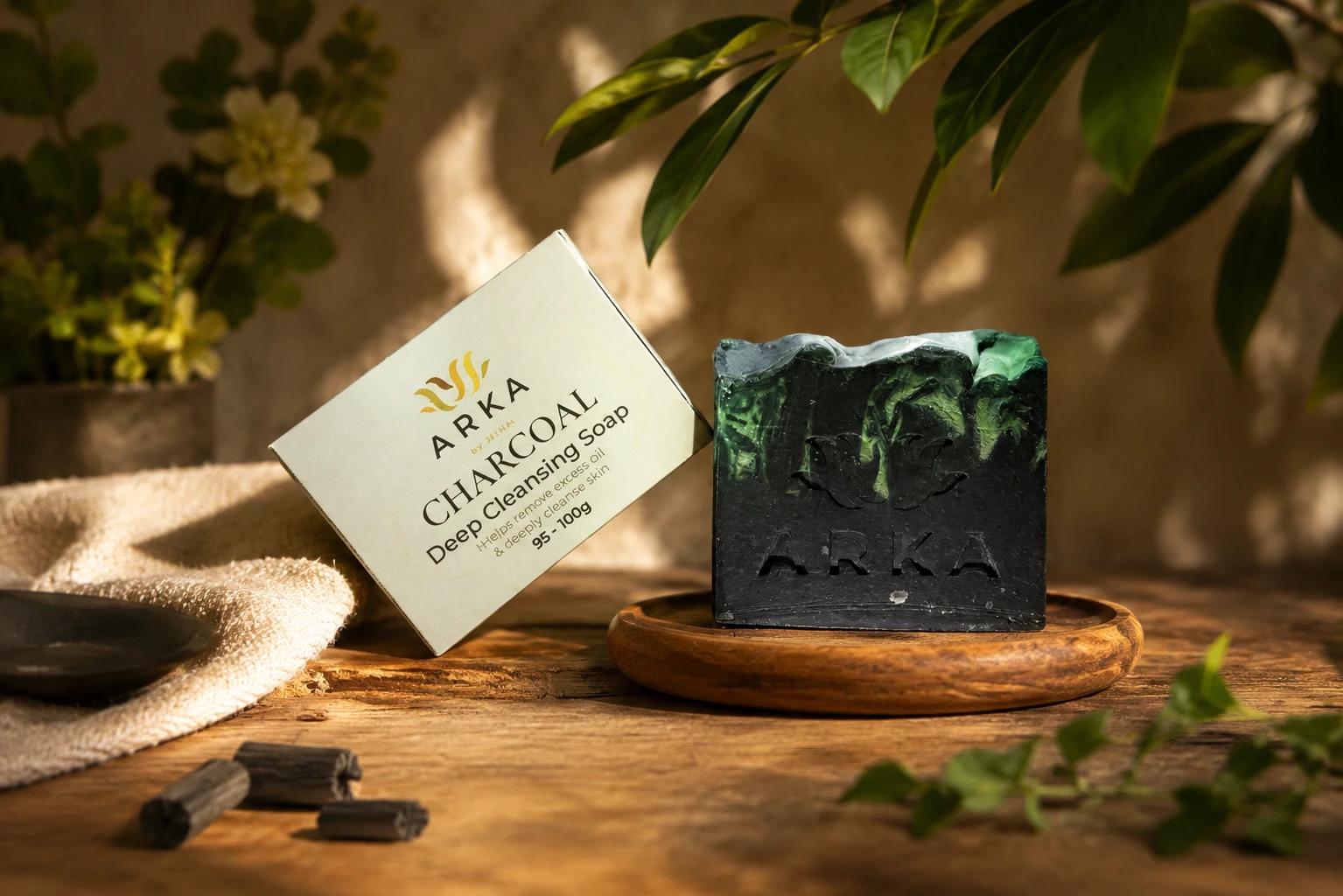 ARKA by VUNAI | Charcoal Handmade Soap | 75 g view 4