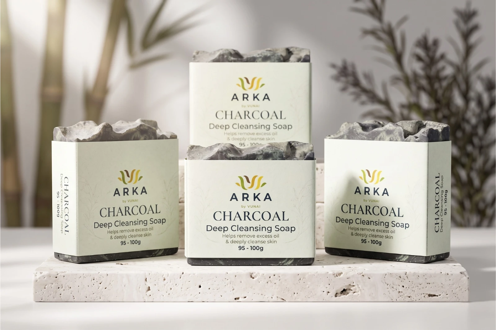 ARKA by VUNAI | Charcoal Handmade Soap | 75 g view 6