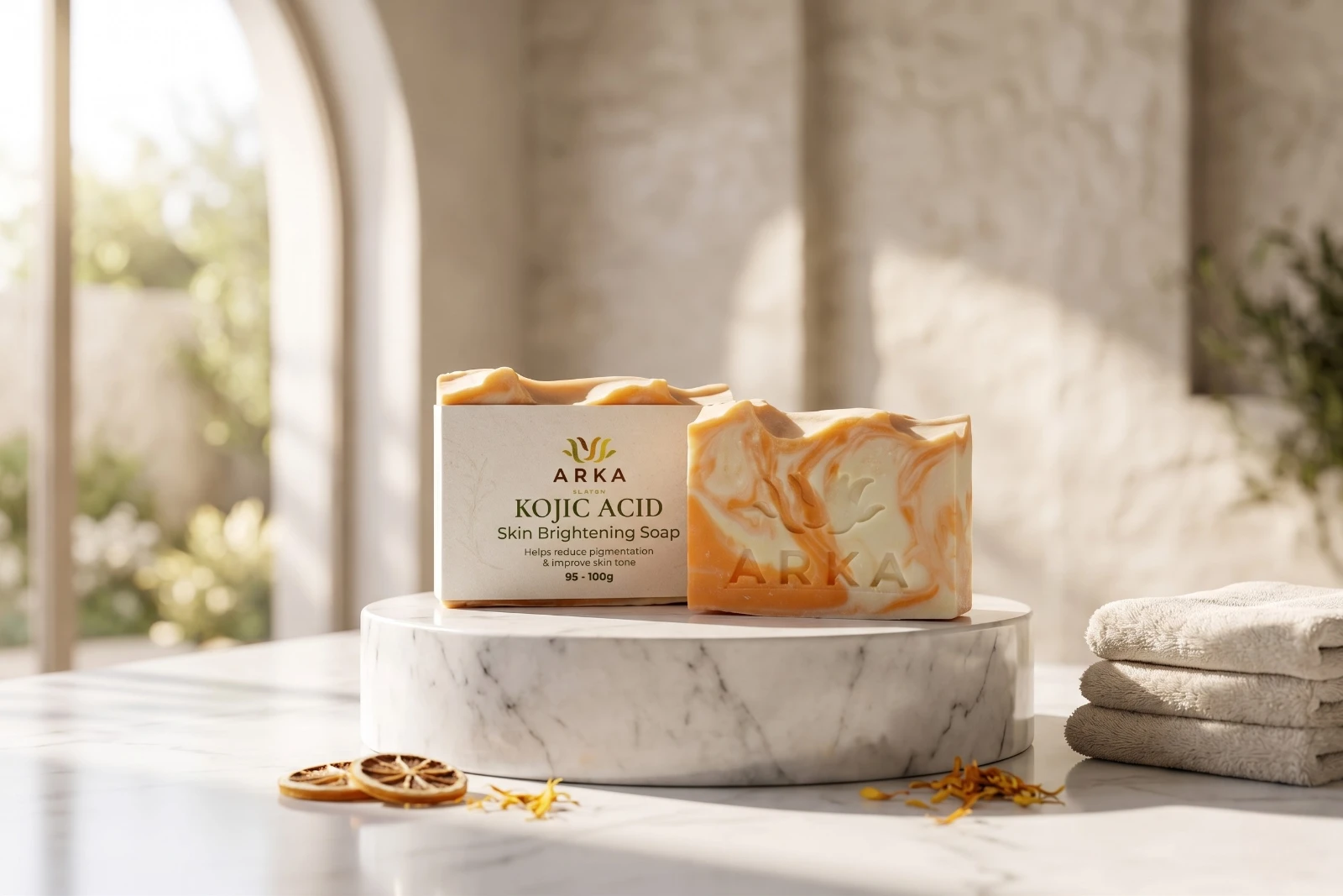 ARKA by VUNAI | Kojic Acid Handmade Soap | 100 g view 2