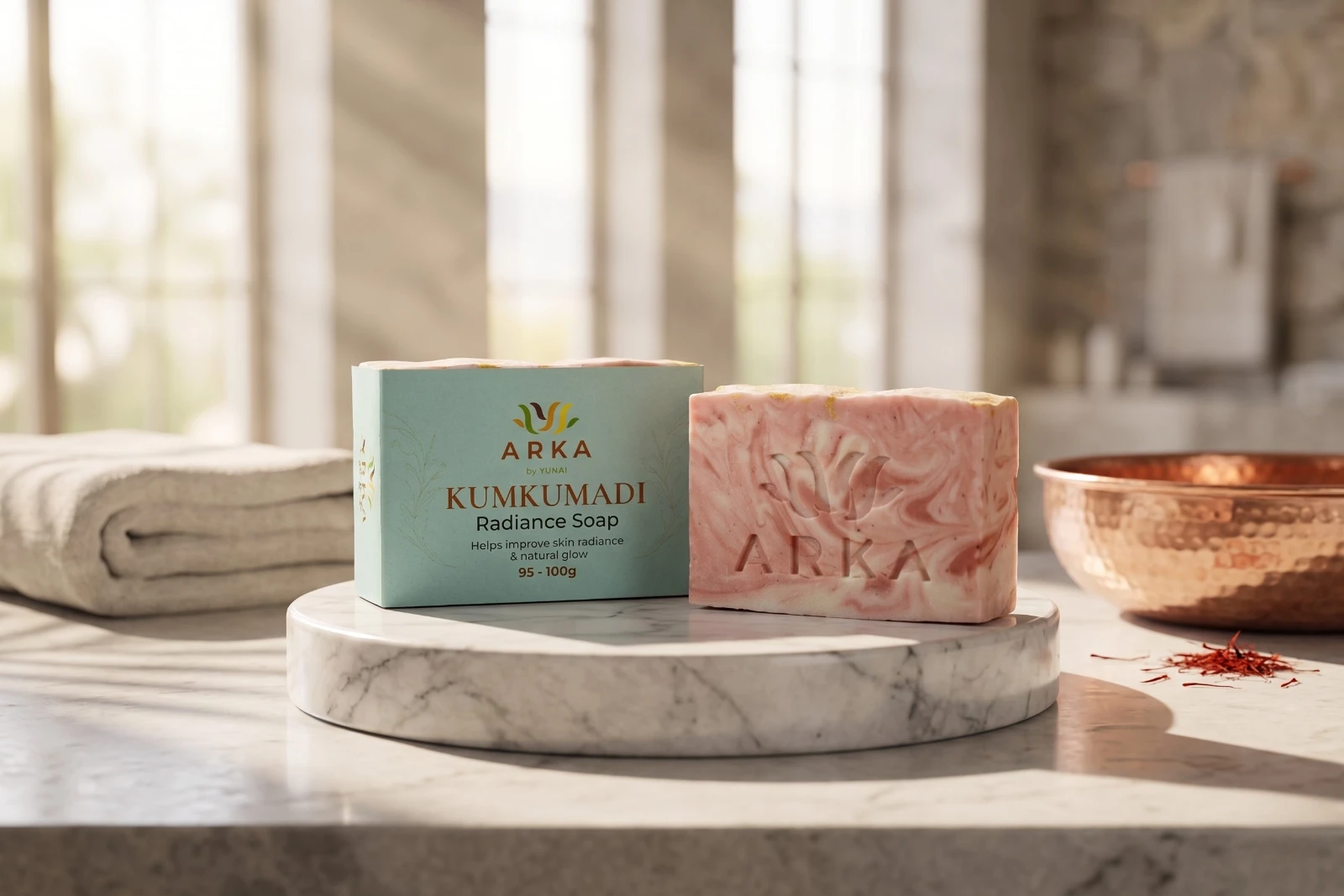 ARKA by VUNAI | Kumkumadi Handmade Soap | 75 g view 2