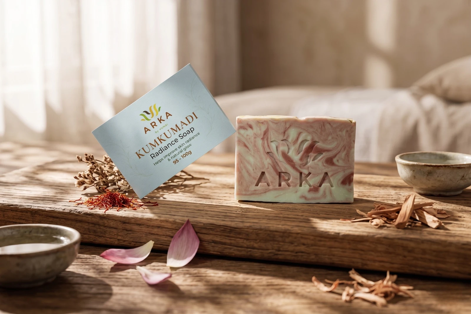 ARKA by VUNAI | Kumkumadi Handmade Soap | 75 g view 4