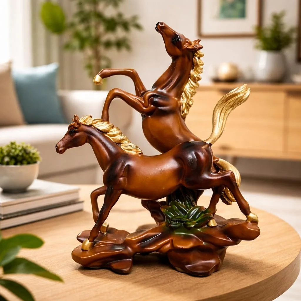 Running Horse Statue Showpiece for Home Decor view 1