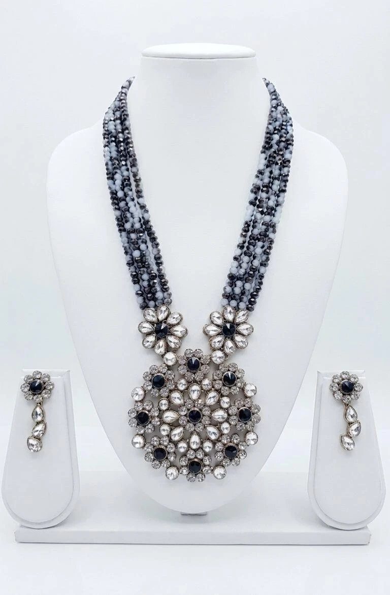 WP:246 Black & Grey Necklace Set view 2