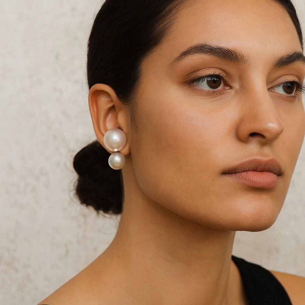 Tahaniya Bitna Glow Drops Korean Style Earring Drops & Danglers view 2