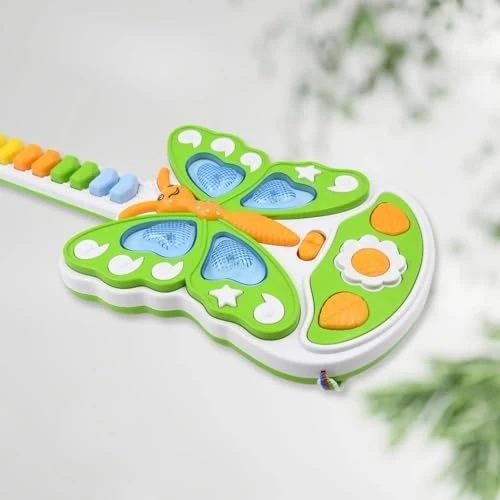 Design Studio Butterfly Guitar Toy with Light & Music β Electric Rock Multifunctional Keyboard Guitar for Kids, Musical Learning & Interactive Fun view 3
