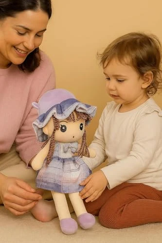 Design Studio Violeta Hat Belle Mini Doll Small Size 30cm Plush Doll Soft Doll view 8
