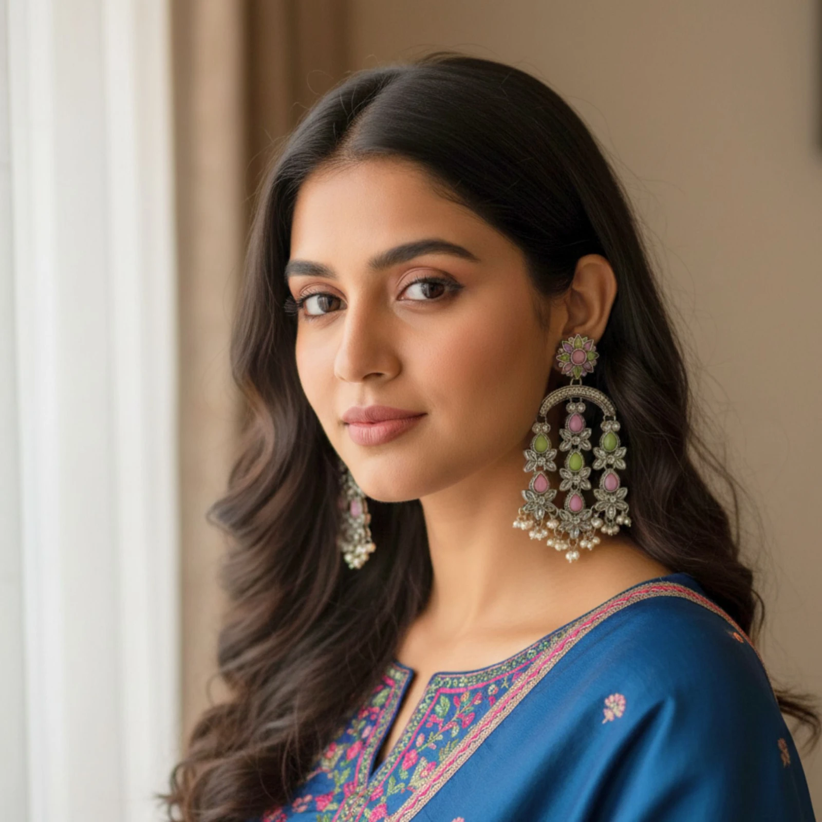 Tahaniya Bohemian Pearl Drop Jhumka Earrings Drops & Danglers view 2