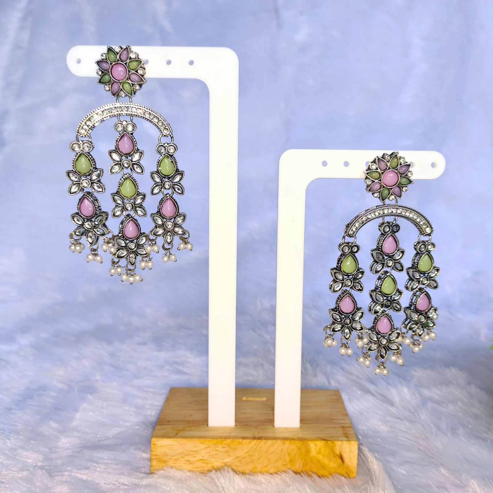Tahaniya Bohemian Pearl Drop Jhumka Earrings Drops & Danglers view 3