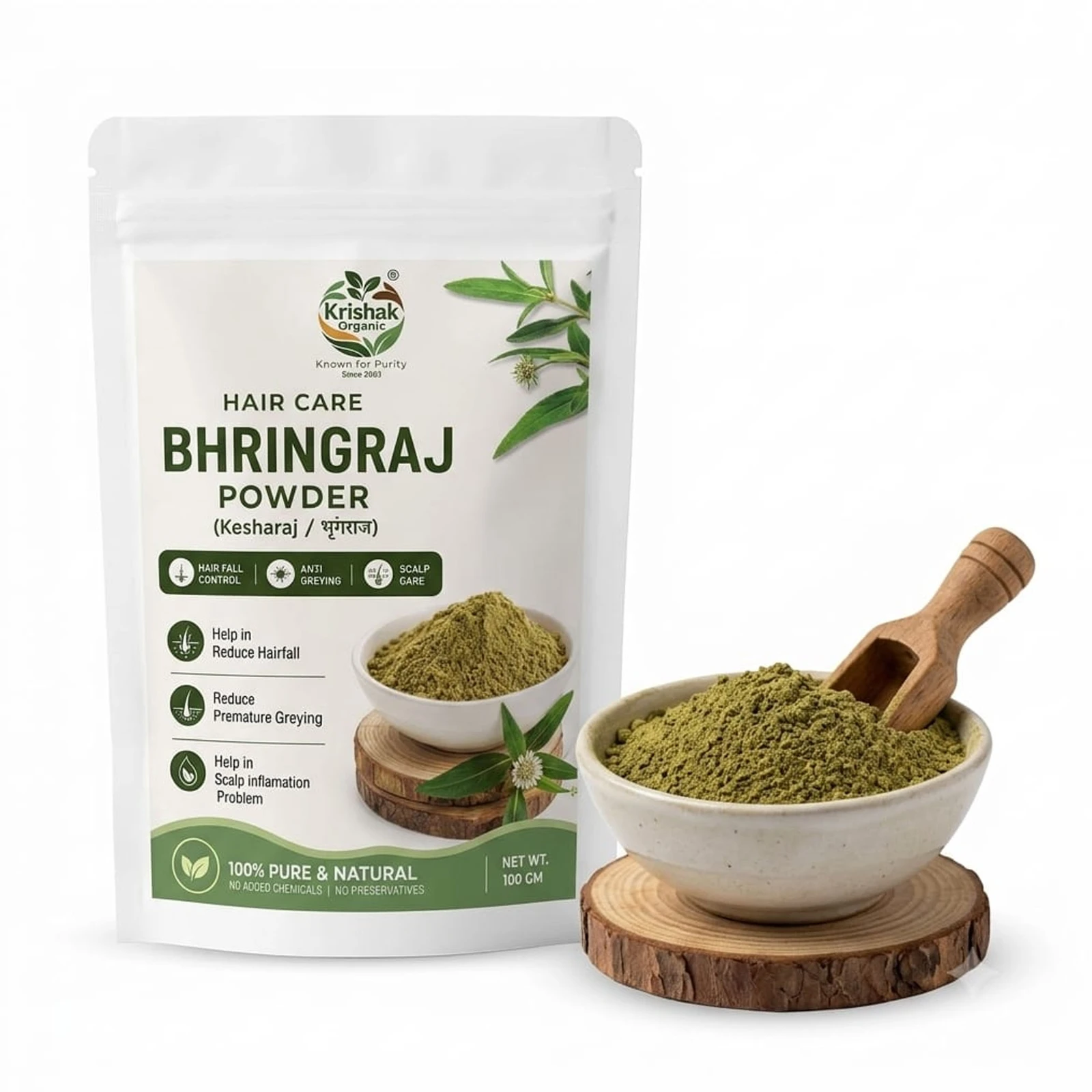 Krishak Organic Bhringraj Powder view 1