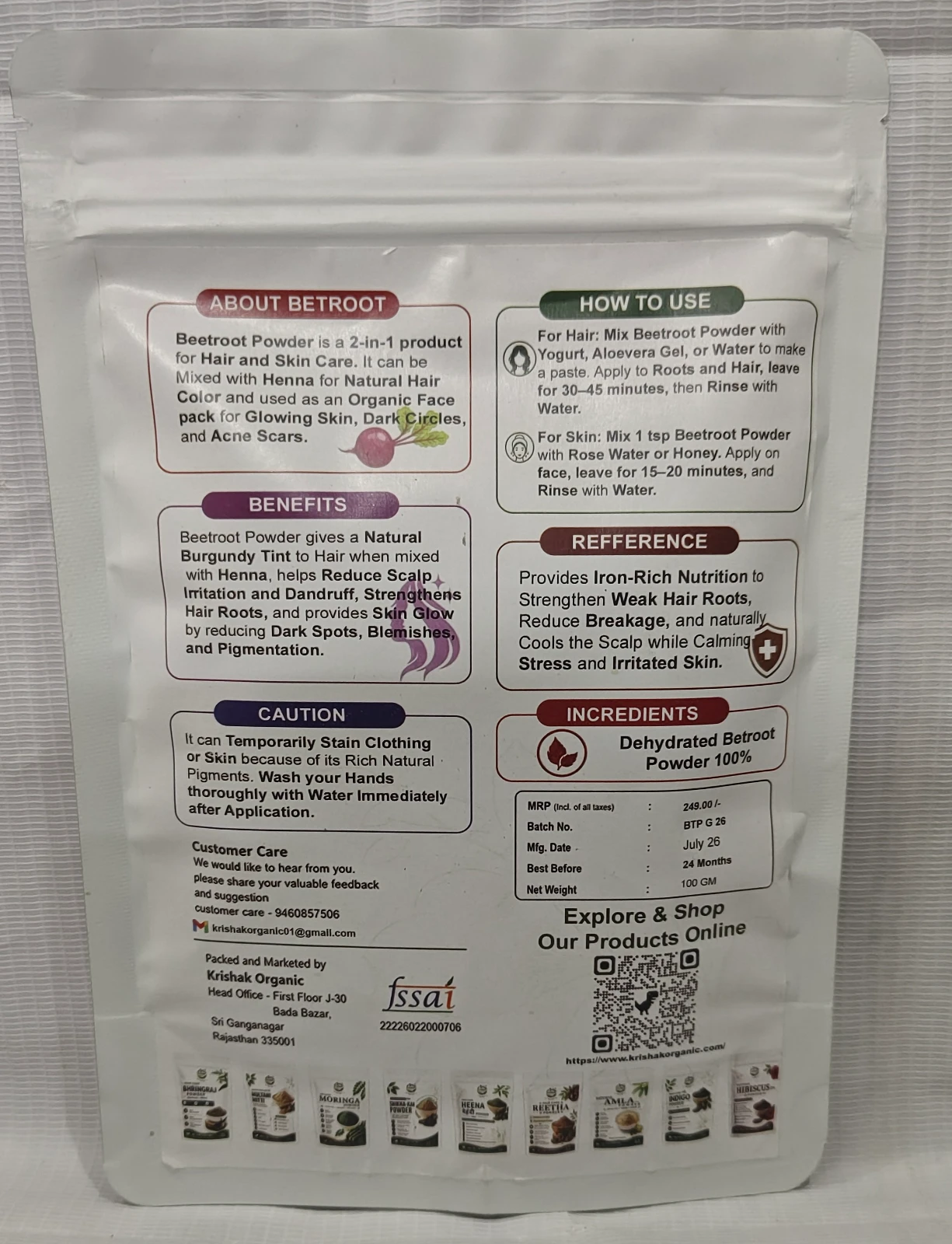 Krishak Organic Dehydrated Betroot Powder Pack of 2 view 7