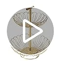 Craft Brio -A TRENDY HANDICRAFTS Metal Multifunctional 2 Tier Gold Decorative Countertop Storage Basket Free Standing Decorative Organizer(11.5 IN) view 3