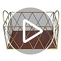 Craft Brio -A TRENDY HANDICRAFTS Gold Wire Wood Baskets Storage Bin Metal Wire Organizers /Basket with Handles (Size 11 X 8 X 5.5 Inches) view 3