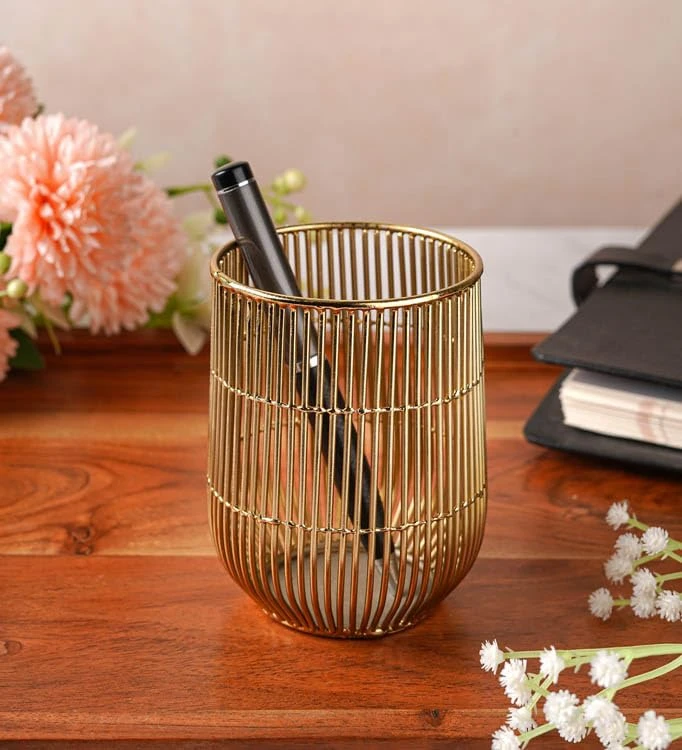 Craft Brio -A TRENDY HANDICRAFTS Pen Pencil Holder for Desk, Office Stationery Organizer, Table Pencil Cup Stand,Desk Accessories Holder Table Organizer for Stationery and Makeup B view 5