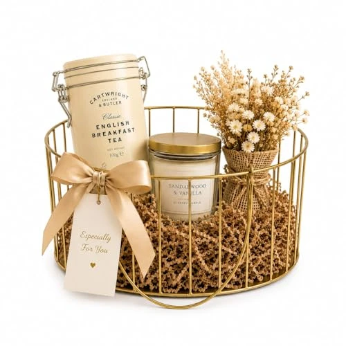 Oval Wire Decorative Gifting Basket with Handles | Gold Plated Metal Fruit & Gift Hamper Basket for Wedding, Festive & Home Decor | Multipurpose Storage Organizer Basket view 4