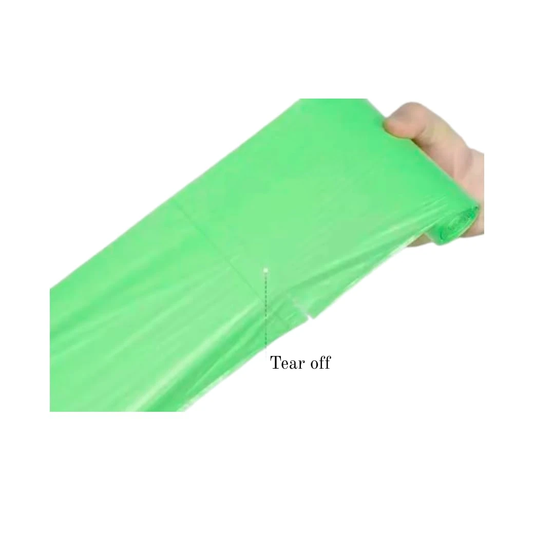 Tot2hom - Green Garbage Bags 17 x 19 Inches - Small Size - Pack of 5 Roll 150 Bags with Tie-String Strong Leak-Proof Dustbin Covers for Home, Office, Kitchen, Bathroom view 6