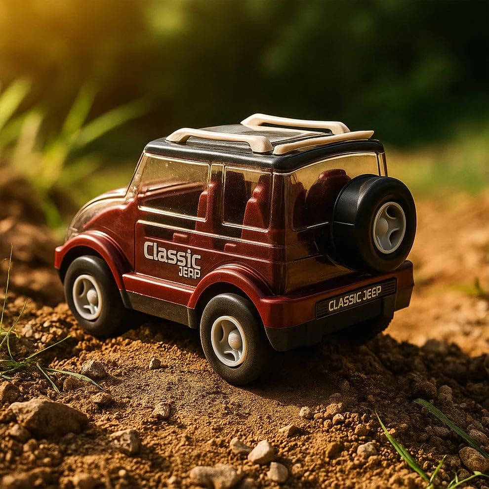 Friction Powered Classic Jeep Toy Car for Children – Durable Push and Go Vehicle with Bright Colors, No Battery Required, Safe & Non-Toxic Material for Indoor Outdoor Play (1 Pc) view 5