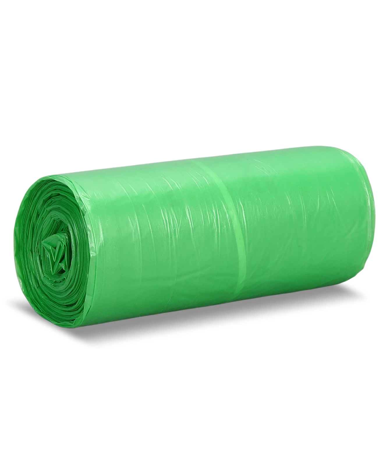 Tot2hom - Green Garbage Bags 17 x 19 Inches - Small Size - Pack of 10 Roll 300 Bags with Tie-String Strong Leak-Proof Dustbin Covers for Home, Office, Kitchen, Bathroom, hotels, hospitals view 2