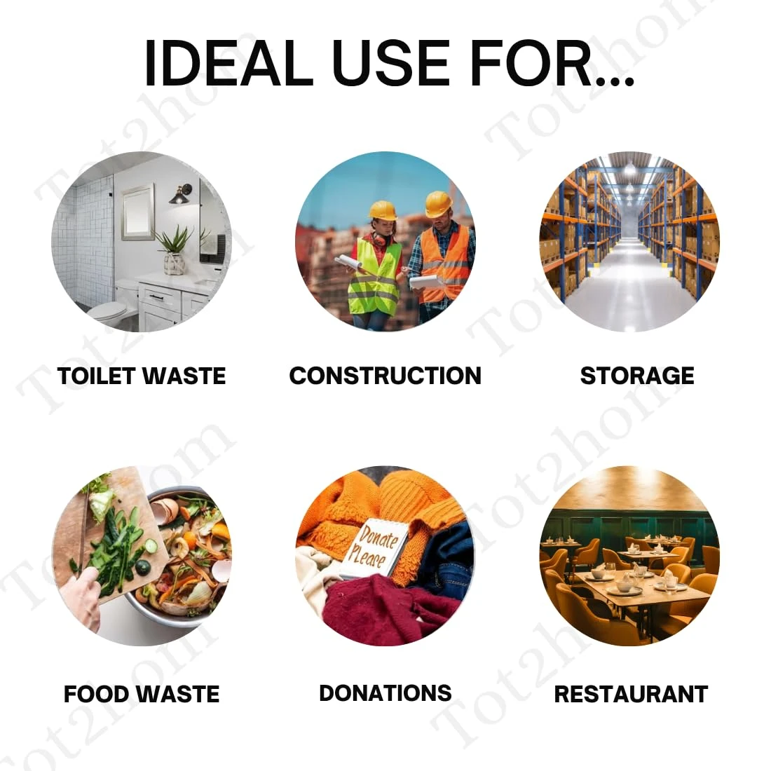Tot2hom - Green Garbage Bags 17 x 19 Inches - Small Size - Pack of 10 Roll 300 Bags with Tie-String Strong Leak-Proof Dustbin Covers for Home, Office, Kitchen, Bathroom, hotels, hospitals view 6