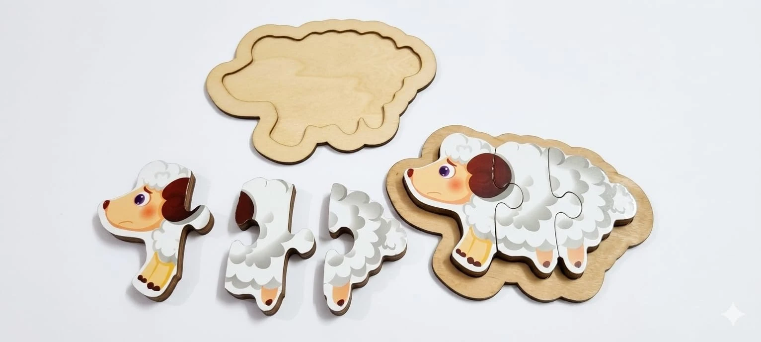 Wooden Animal Jigsaw Puzzle for Kids – Pack of 12 Individual Puzzle Boards – Elephant Peacock Cow Turtle Squirrel Penguin Cat Seal Rhino Boar Zebra Sheep – Educational Toy for Toddlers Age 2 3 4 5 view 7