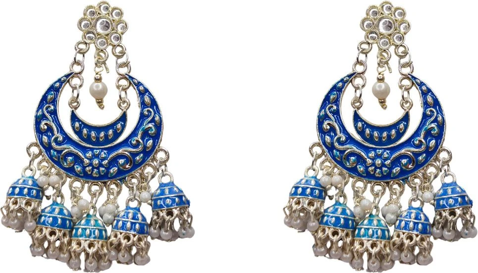Tahaniya Chaandvaali Noor Crescent Harmony Jhumka Jhumki Earring and Chandbali Earring view 1