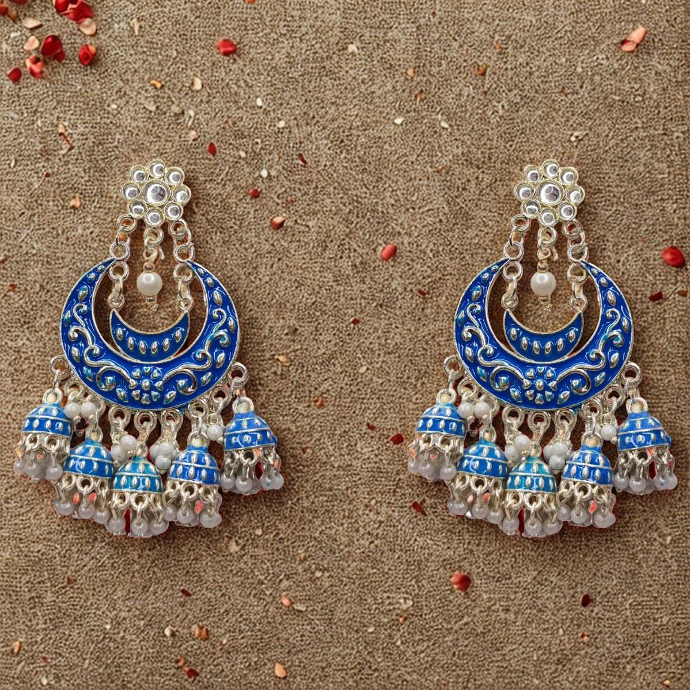 Tahaniya Chaandvaali Noor Crescent Harmony Jhumka Jhumki Earring and Chandbali Earring view 4