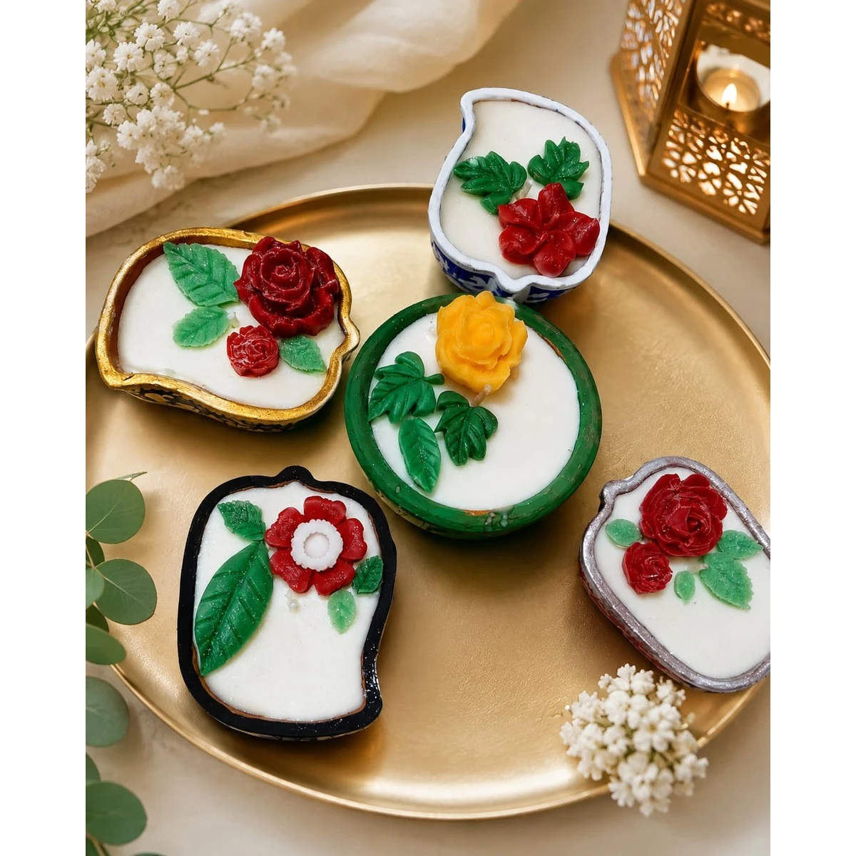 Flower Urli Candle 4.5 Inch view 3