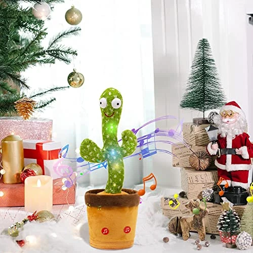 Dancing Cactus Talking Toy, Cactus Plush Rechargeable Toy, Wriggle & Singing Recording Repeat What You Say Funny Education Toys for Babies Children Playing, Home Decorate (Cactus Toy) view 6