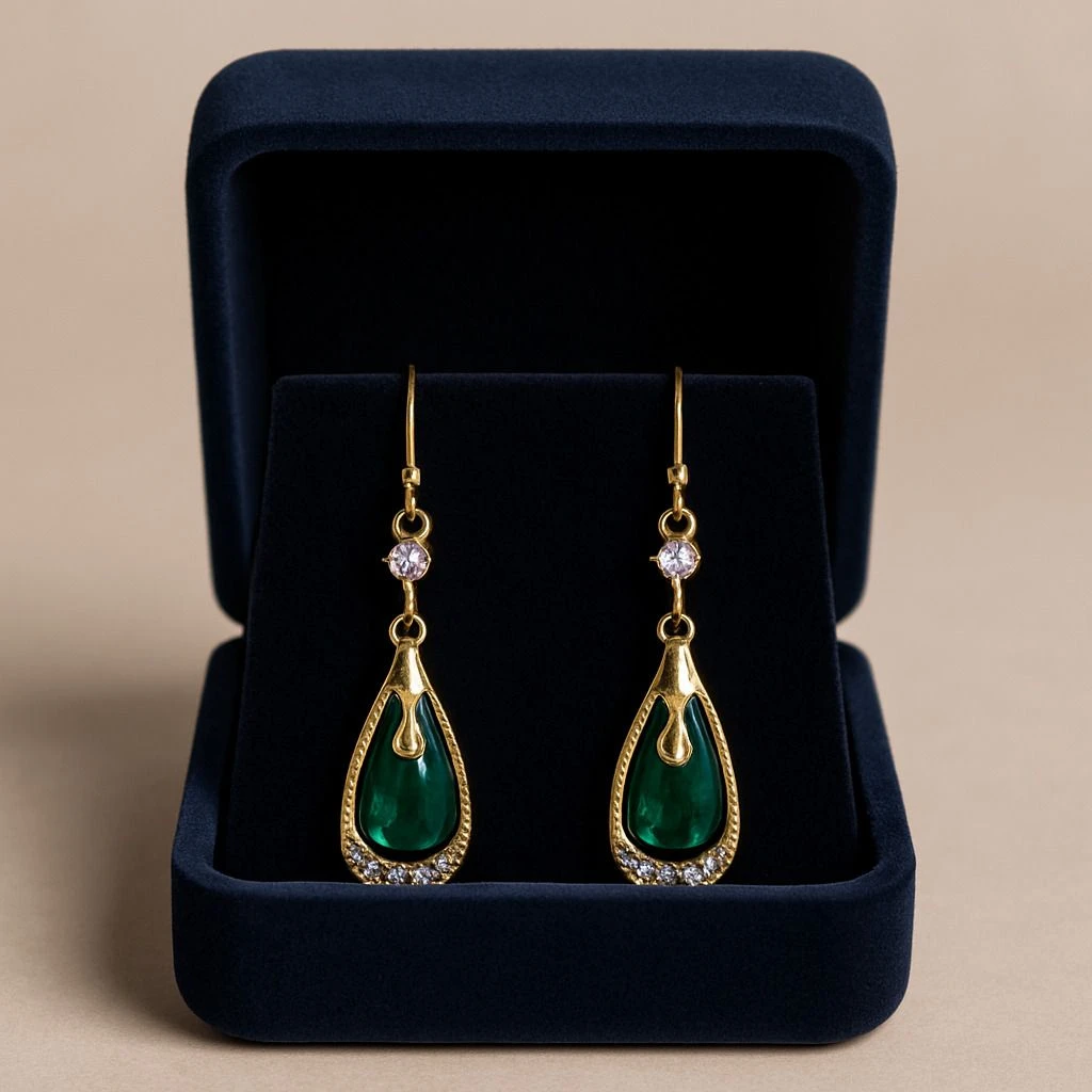Tahaniya Tear Drop Korean Earrings Drops & Danglers view 4