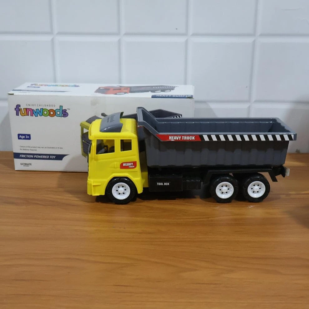 Jumbo Size Back Side Openable Dumping Platform Lorry Toy for Kids 3 4 5 6 7 8 Years Old Kids | Big Size Dump Truck Toys for Boys | Play Construction Vehicle (Yellow) view 6