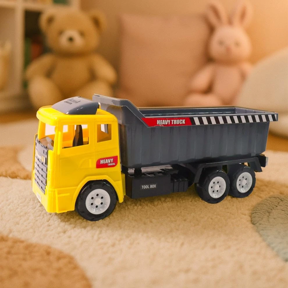 Jumbo Size Back Side Openable Dumping Platform Lorry Toy for Kids 3 4 5 6 7 8 Years Old Kids | Big Size Dump Truck Toys for Boys | Play Construction Vehicle (Yellow) view 7