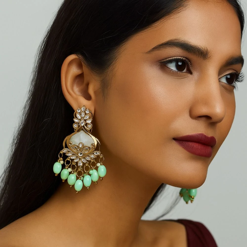 Tahaniya Vintage Chandelier Earrings Chandbali Earring view 2