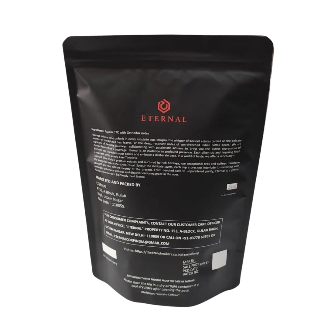 ETERNAL™corp Majestic Assam Tea – Strong & Aromatic CTC Blend | Rich Taste with Fresh Aroma | Perfect for Milk or Black Beverage | Resealable Fresh view 2