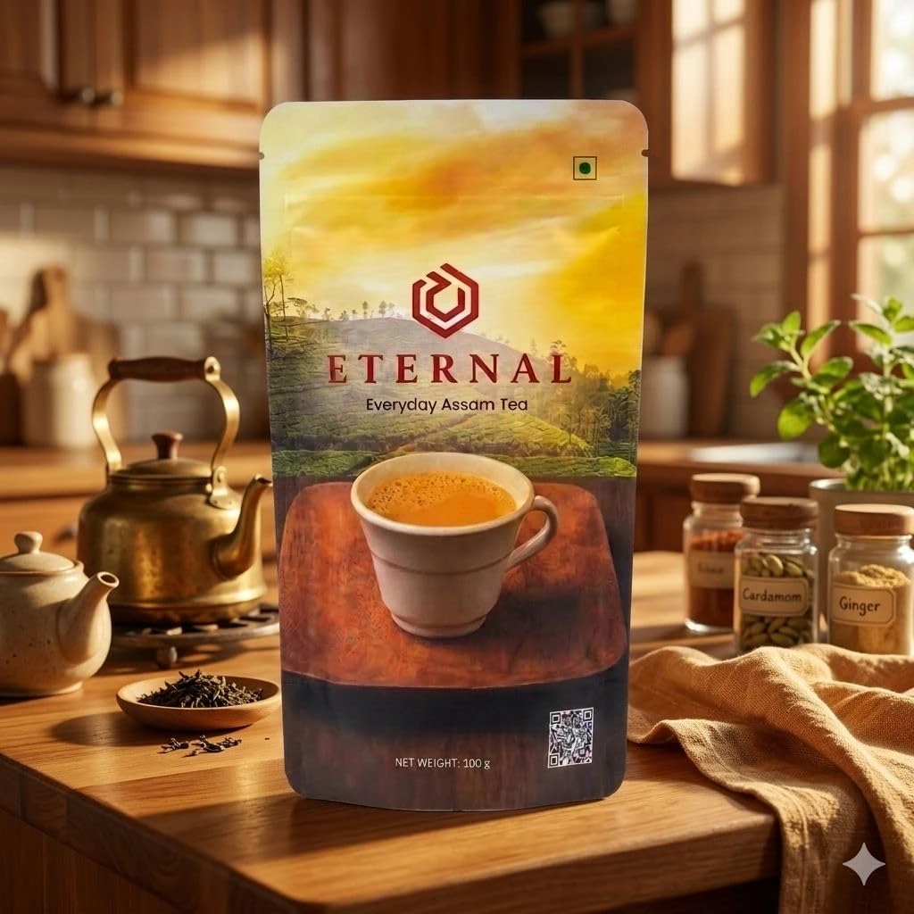 ETERNAL™corp Everyday Assam Tea – Premium Strong Blend with Rich Aroma and Bold Taste, Freshly Packed Indian Chai for Daily Use at Home, Office view 3