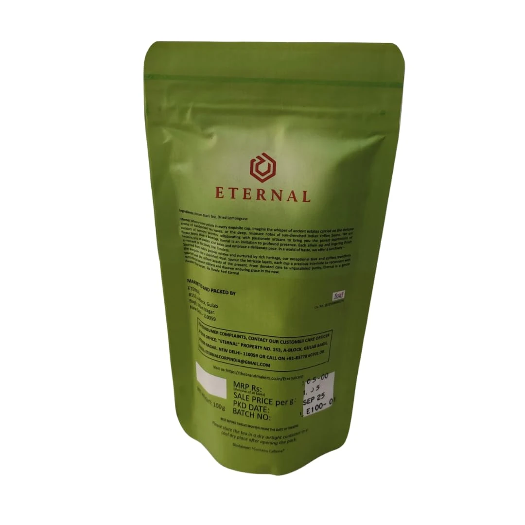ETERNAL™corp Lemongrass Estate Tea | Refreshing Assam Blend with Natural Aroma | Premium Wellness Tea with Caffeine | Energizing & Aromatic view 2