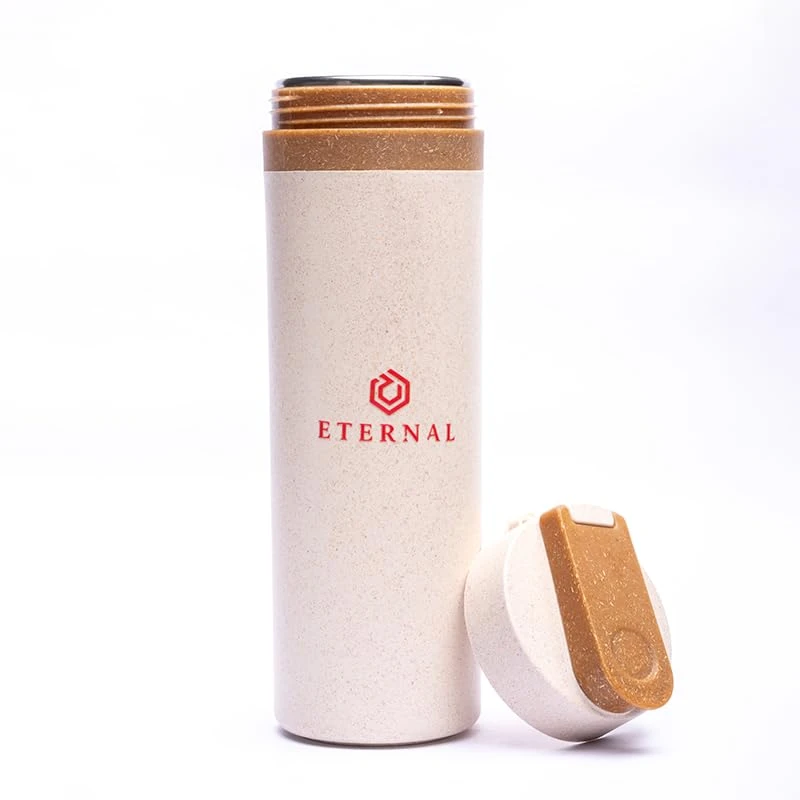 ETERNAL CORP Water Bottle – Sand Castle (Off White) | 600ml Reusable Bottle | BPA-Free, Leak-Proof, Lightweight | Perfect for Office, Gym, Travel & School view 3