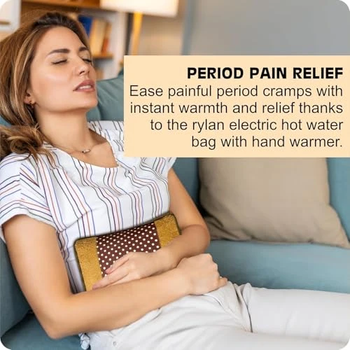Design Studio Hot Water Bag Heating Bag Gel hot Water Bag hot bags for pain relief hot water bags electric hot pack heat pad electric for pain relief electric heating pad for back pain Men & Women with Charging Cord-Multicolour (Velvet Bag) view 4
