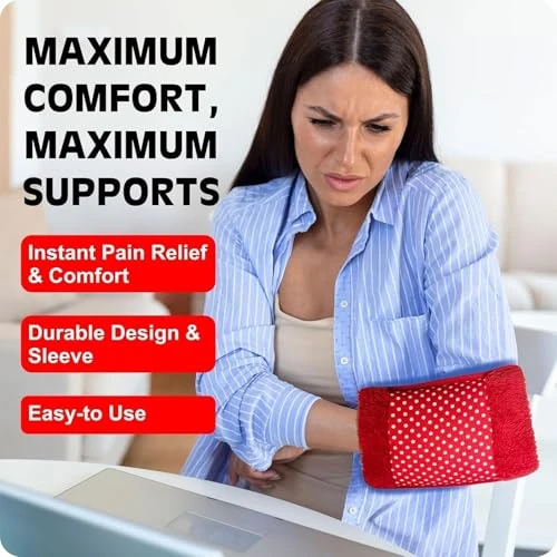 Design Studio Hot Water Bag Heating Bag Gel hot Water Bag hot bags for pain relief hot water bags electric hot pack heat pad electric for pain relief electric heating pad for back pain Men & Women with Charging Cord-Multicolour (Velvet Bag) view 6