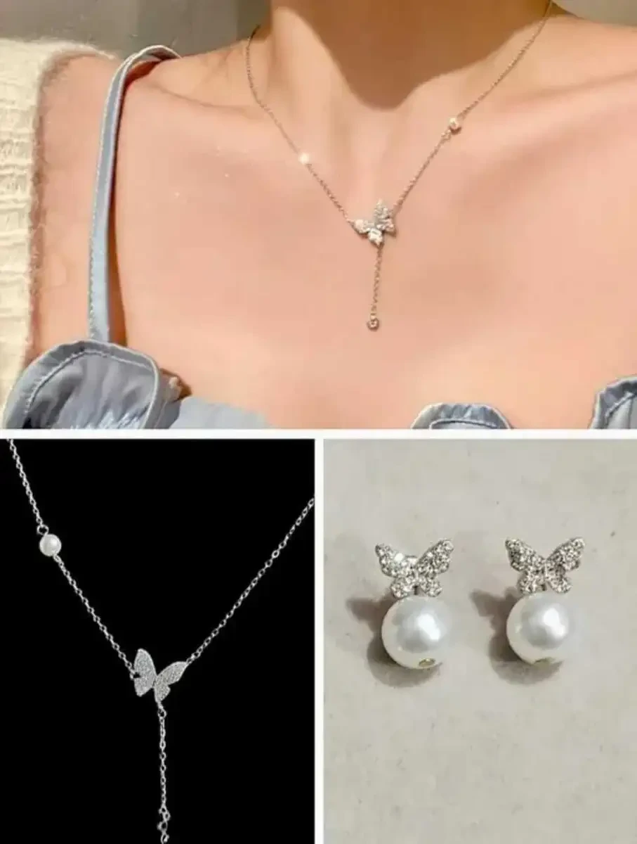 CATALYST ER :6 WHITE TINK Crystal Alloy Earring Set view 1