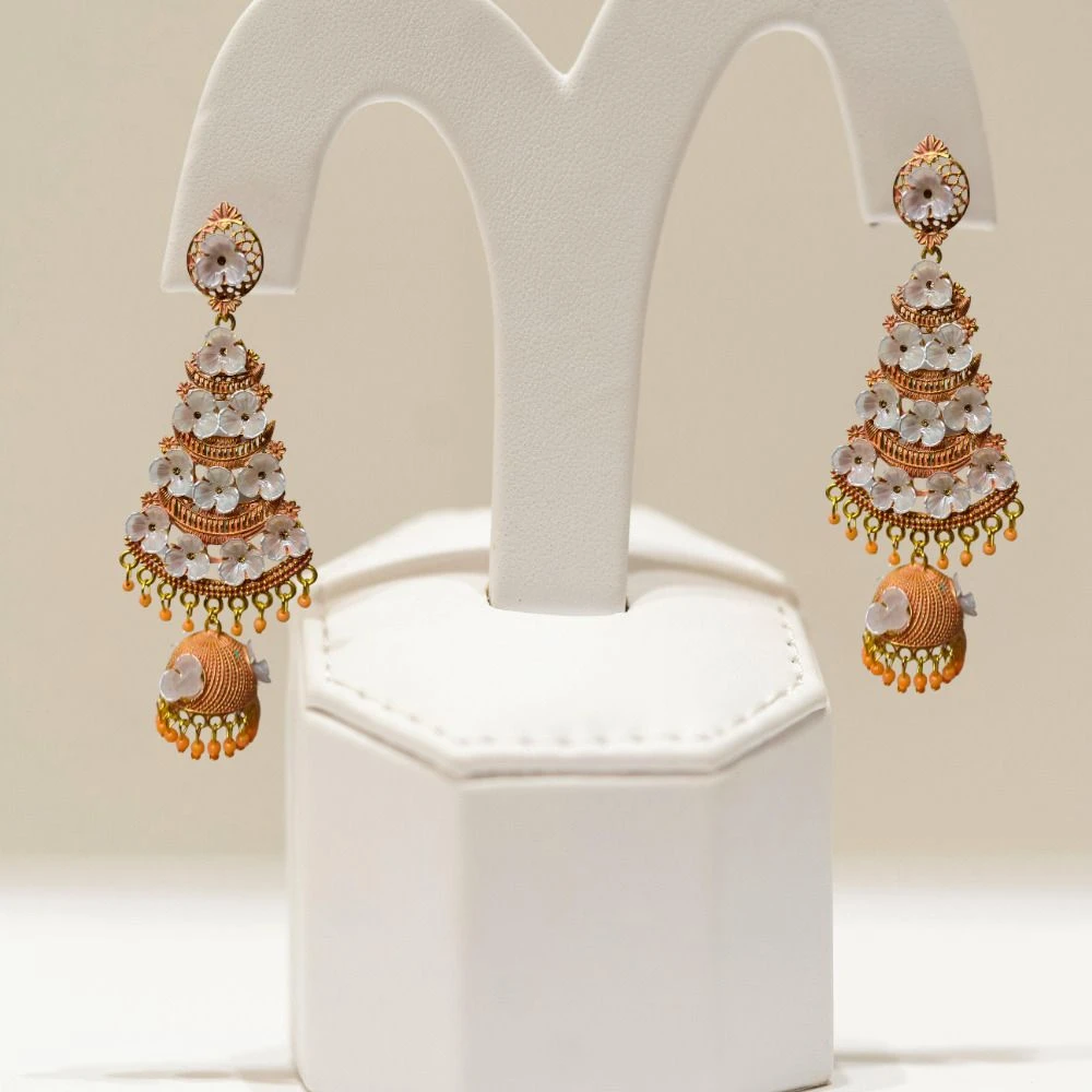 Tahaniya Sonrika Bloomed Jhumkas Jhumki Earring view 4