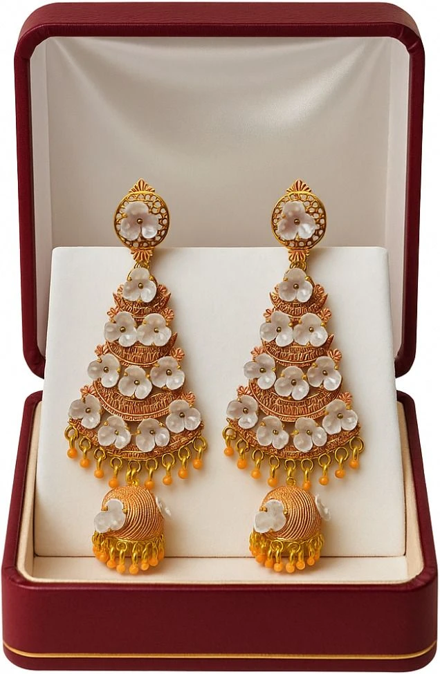 Tahaniya Sonrika Bloomed Jhumkas Jhumki Earring view 5