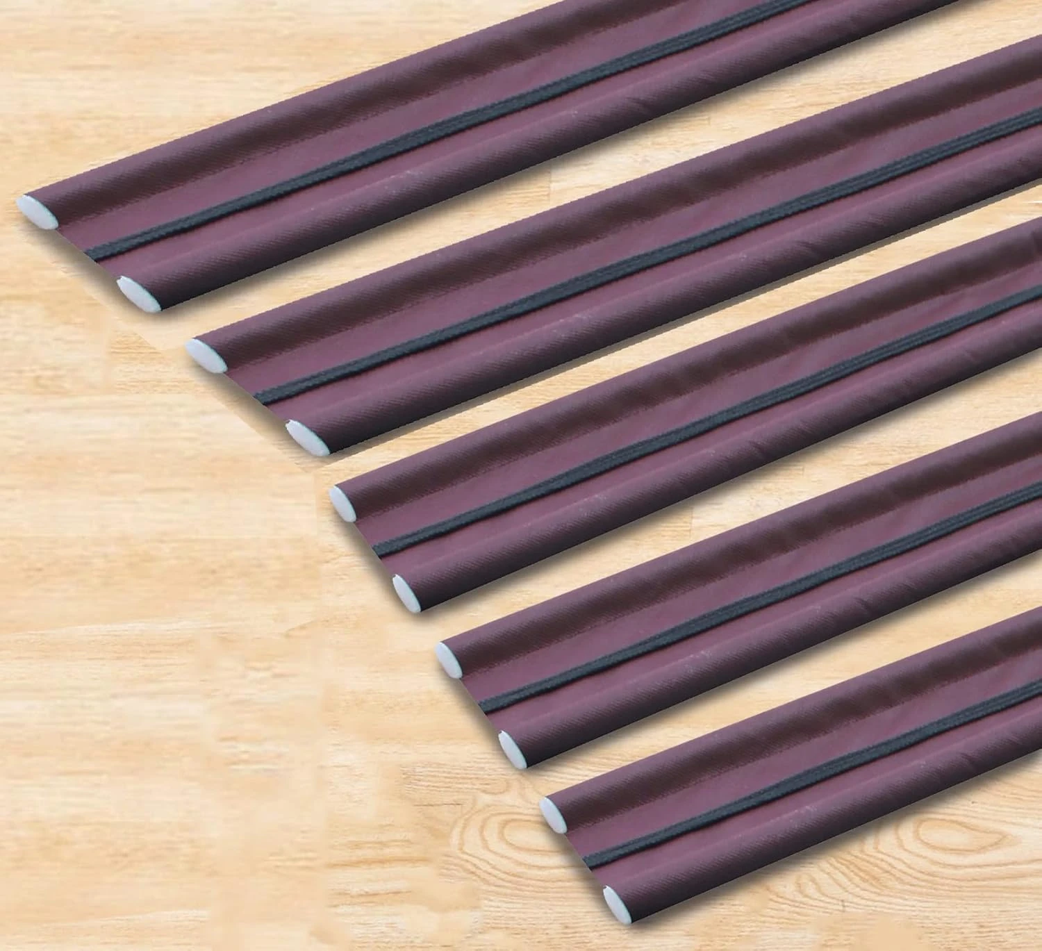 Design Studio 39 Inch Door Bottom Gap Filler Strip, Stop Outside Dust, Hot Air, Insects, Water, Use in Wooden, Steel, Fiber, Plastic Doors 20mm Thickness Brown (Pack of 4) view 1
