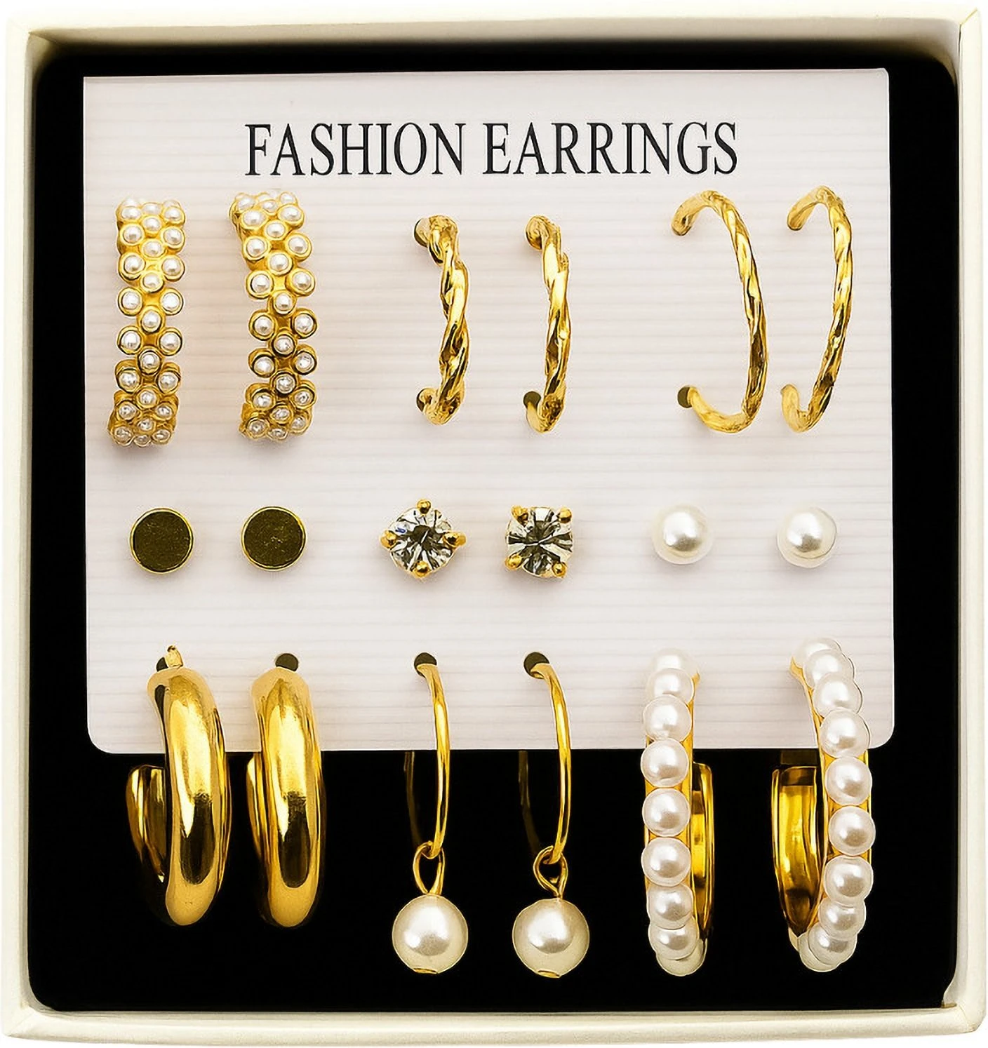 Tahaniya Golden Grace The Luxe Pearl & Hoop Combo Stud Earring view 4