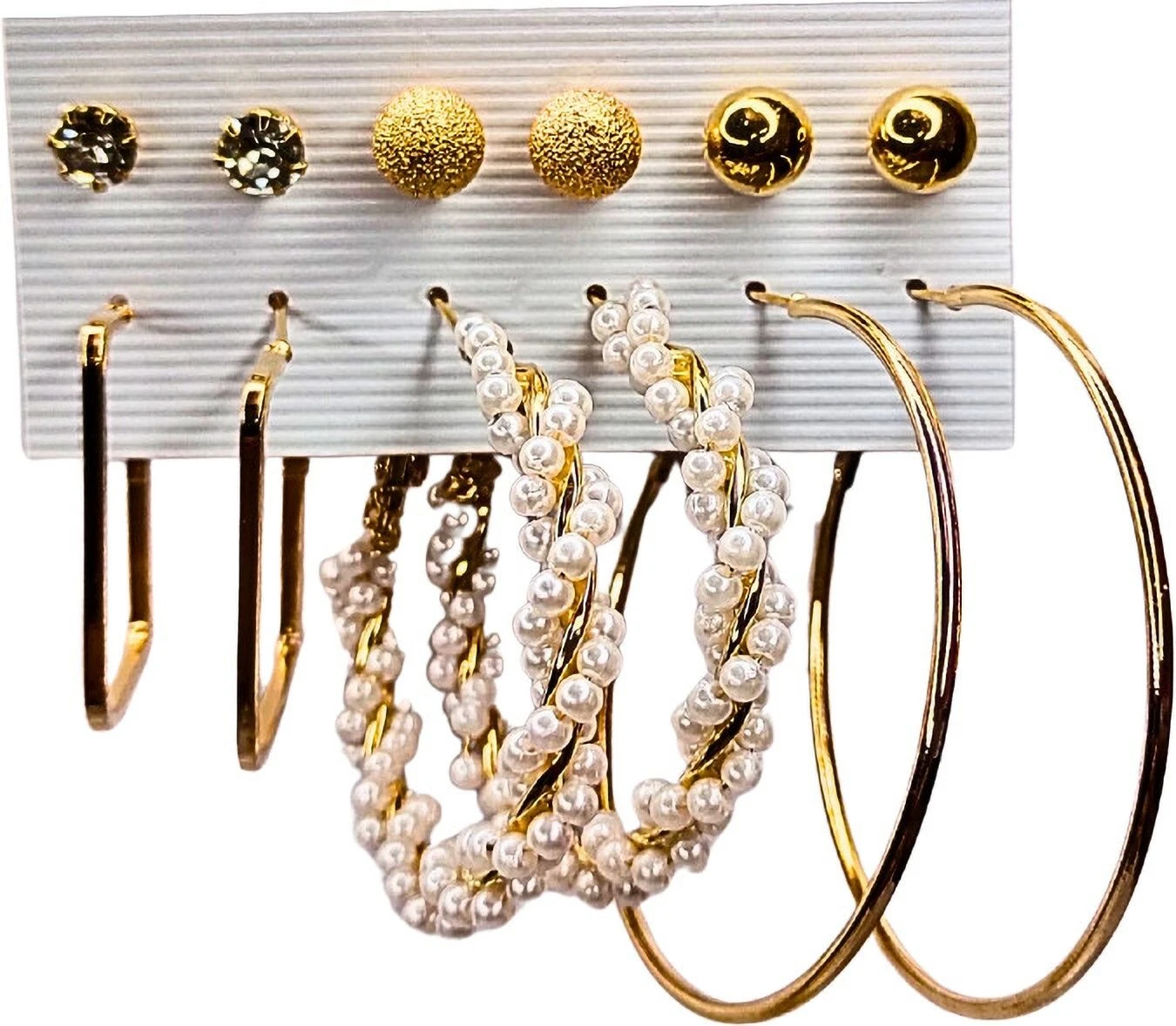 Tahaniya Golden Routine The 6-Day Earring Combo Stud Earring view 1