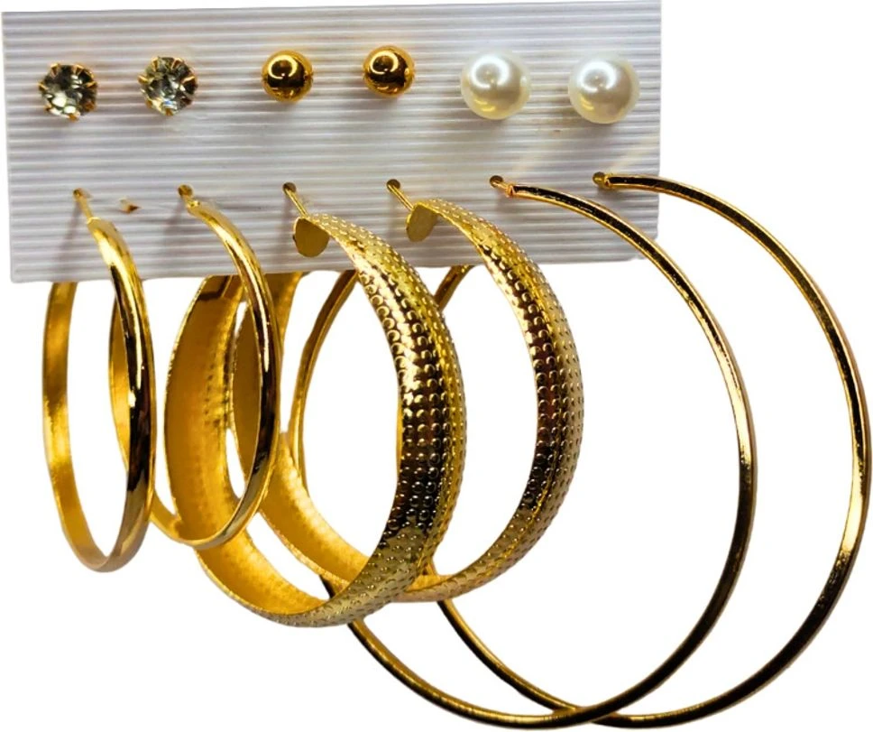 Tahaniya Golden Routine The 6-Day Earring Combo Stud Earring view 1