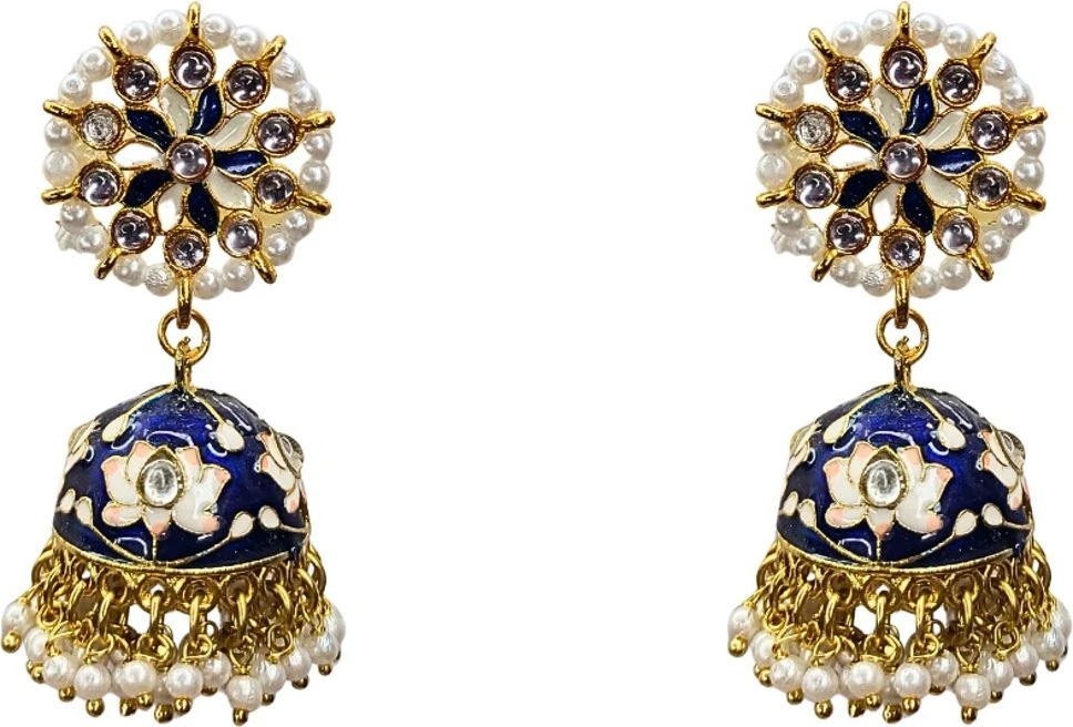 Tahaniya Chandrika Gulabi Moonlit Rose Jhumka Jhumki Earring view 1