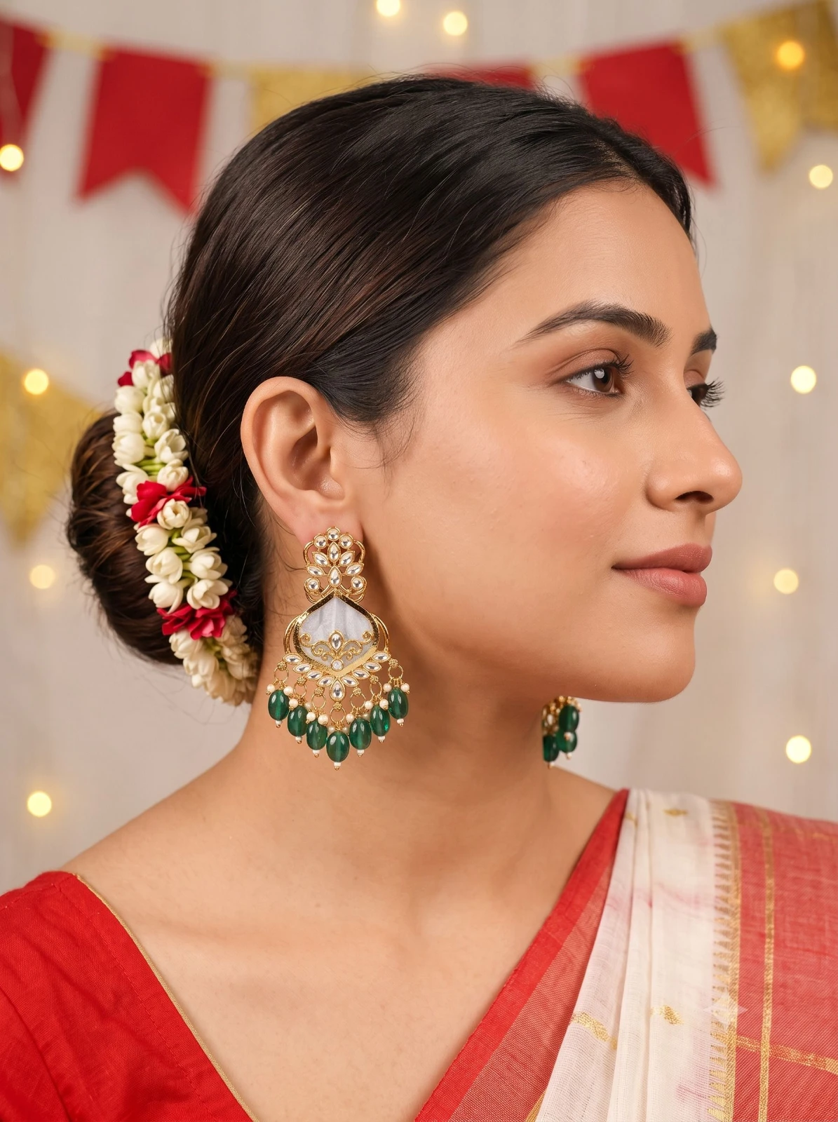 Tahaniya Gold-Plated Designer Dangle Earrings – Traditional & Ethnic Style Drops & Danglers view 1