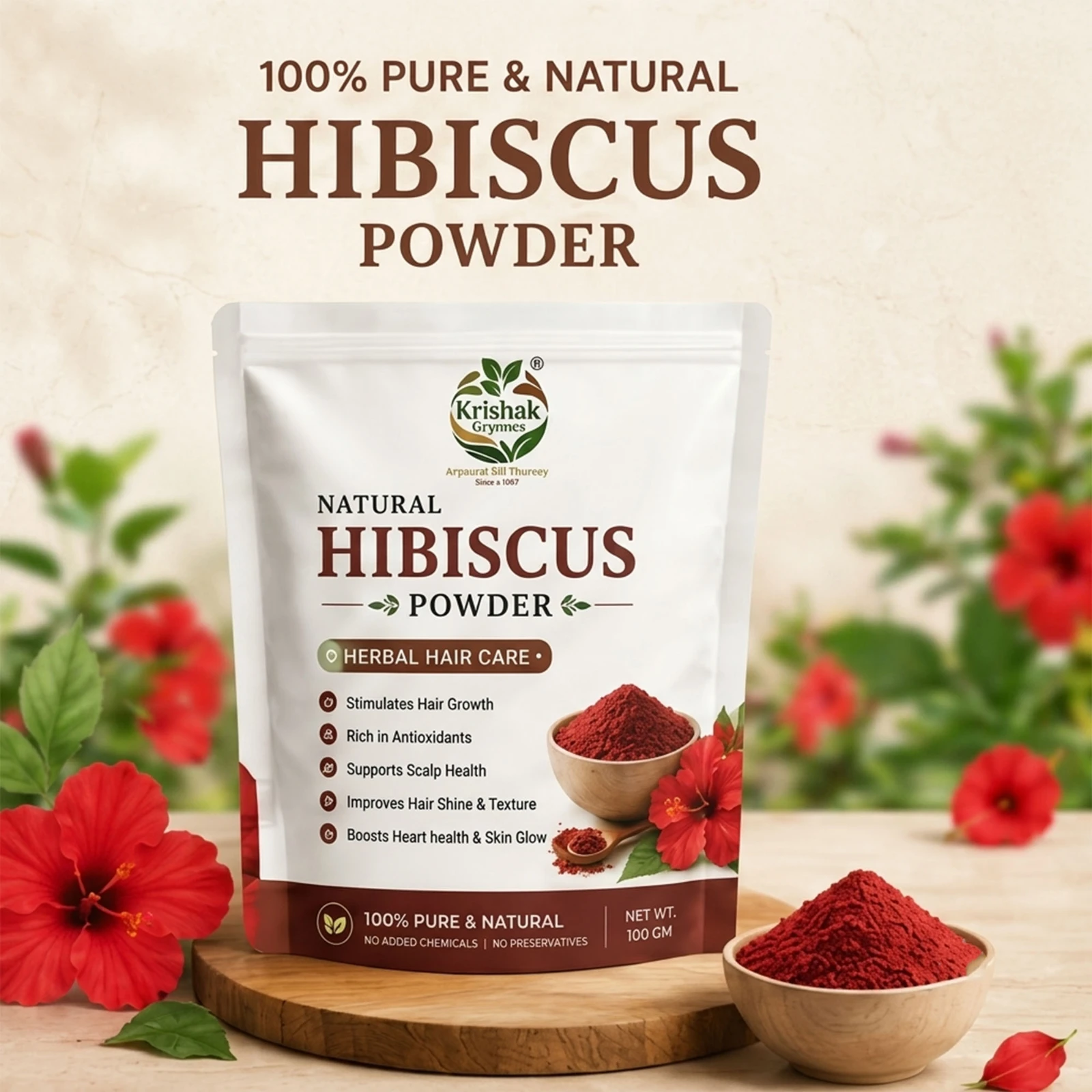 Krishak Organic Hibiscus Powder view 7