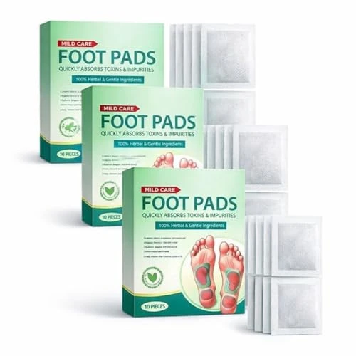 Foot patch (pack of 3) Herbal And Gentle Ingredient Detox Foot Pads, Natural Ingredients for Sleep Aid, Pain Relief, Toxin Removal with Bamboo Vinegar and Acupoint Micro-Massage Technology view 2