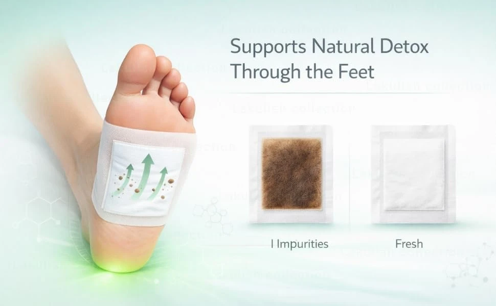 Foot patch (pack of 3) Herbal And Gentle Ingredient Detox Foot Pads, Natural Ingredients for Sleep Aid, Pain Relief, Toxin Removal with Bamboo Vinegar and Acupoint Micro-Massage Technology view 7