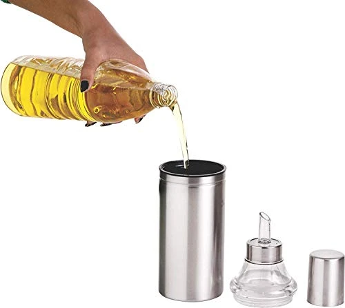 Stainless Steel Oil Dispenser - 1 Litre, Silver, Stainless Steel view 5